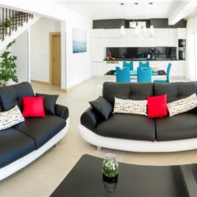 3 Villas with Pools and Sea Views near Trogir, sleep 40