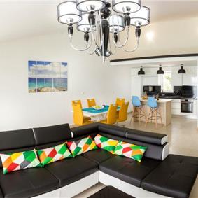 3 Villas with Pools and Sea Views near Trogir, sleep 40