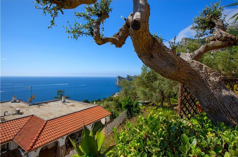 4 bedroom with pool and panoramic sea views near Serrento, sleeps 10