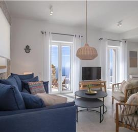 3 bedroom villa with pool & sea views, near Palaiokastrítsa, sleeps 6