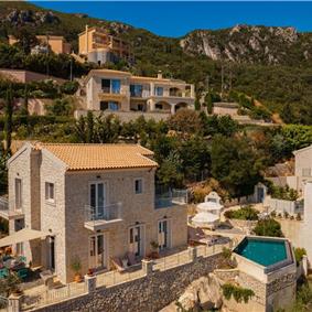 3 bedroom villa with pool & sea views, near Palaiokastrítsa, sleeps 6