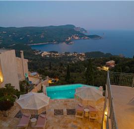 3 bedroom villa with pool & sea views, near Palaiokastrítsa, sleeps 6