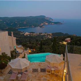 3 bedroom villa with pool & sea views, near Palaiokastrítsa, sleeps 6