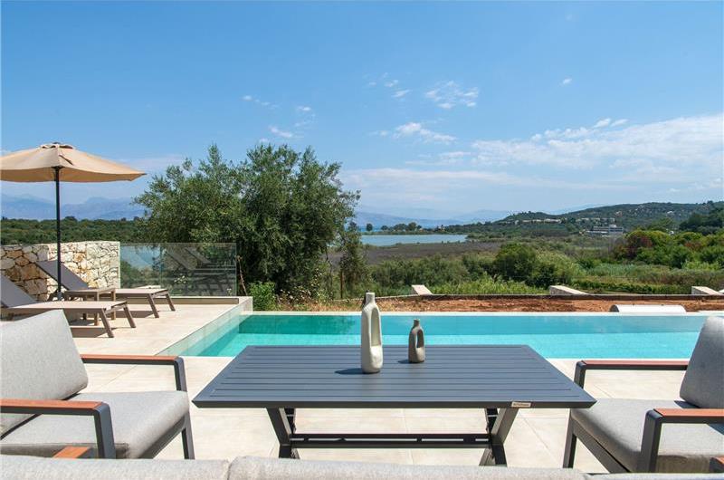  3 bedroom stone villa with pool & seaview, near Acharavi, sleeps 6