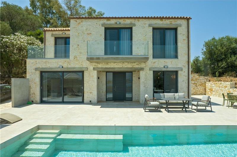  3 bedroom stone villa with pool & seaview, near Acharavi, sleeps 6