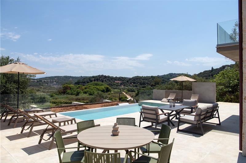  3 bedroom stone villa with pool & seaview, near Acharavi, sleeps 6