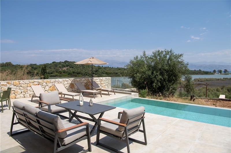  3 bedroom stone villa with pool & seaview, near Acharavi, sleeps 6