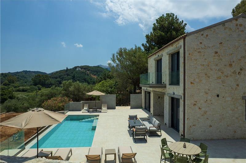  3 bedroom stone villa with pool & seaview, near Acharavi, sleeps 6