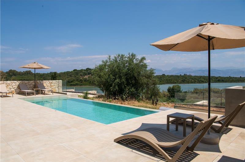  3 bedroom stone villa with pool & seaview, near Acharavi, sleeps 6