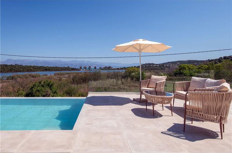 3 bedroom villa with pool & sea view, near Acharavi, sleeps 6