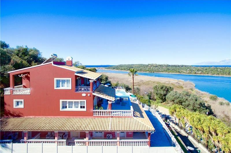 8 Bedroom villa with pool & seaview, near Acharavi, sleeps 16-18