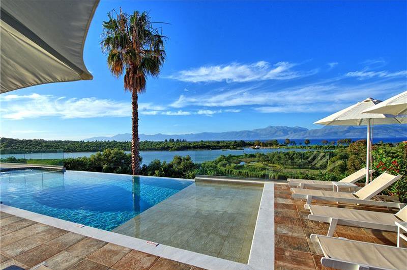 8 Bedroom villa with pool & seaview, near Acharavi, sleeps 16-18