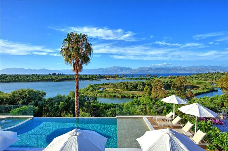 8 Bedroom villa with pool & seaview, near Acharavi, sleeps 16-18