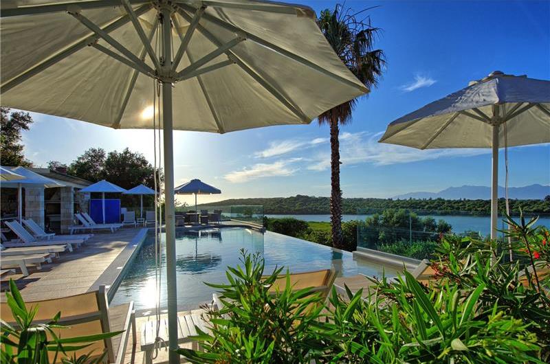 8 Bedroom villa with pool & seaview, near Acharavi, sleeps 16-18