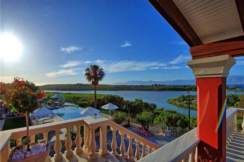 8 Bedroom villa with pool & seaview, near Acharavi, sleeps 16-18