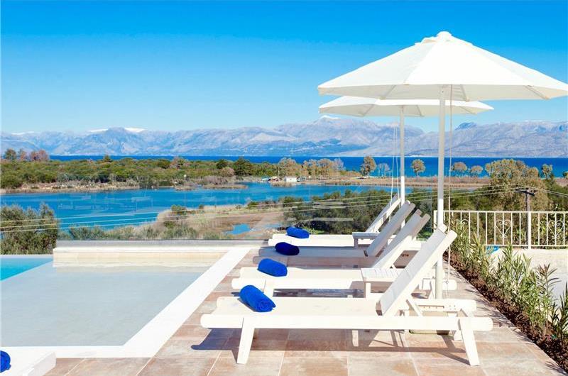 8 Bedroom villa with pool & seaview, near Acharavi, sleeps 16-18