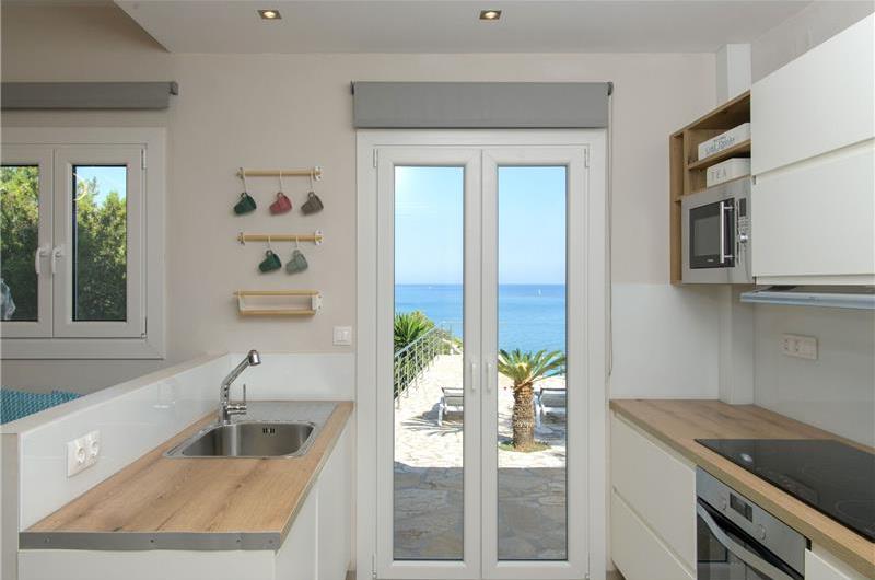 7 bedroom seafront luxury villa with pool & jacuzzi, near Acharavi, sleeps 14-15