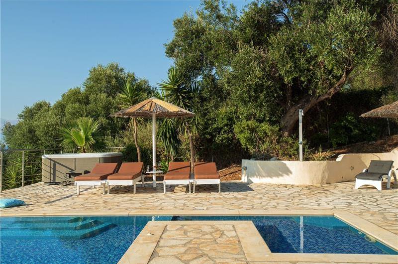 7 bedroom seafront luxury villa with pool & jacuzzi, near Acharavi, sleeps 14-15