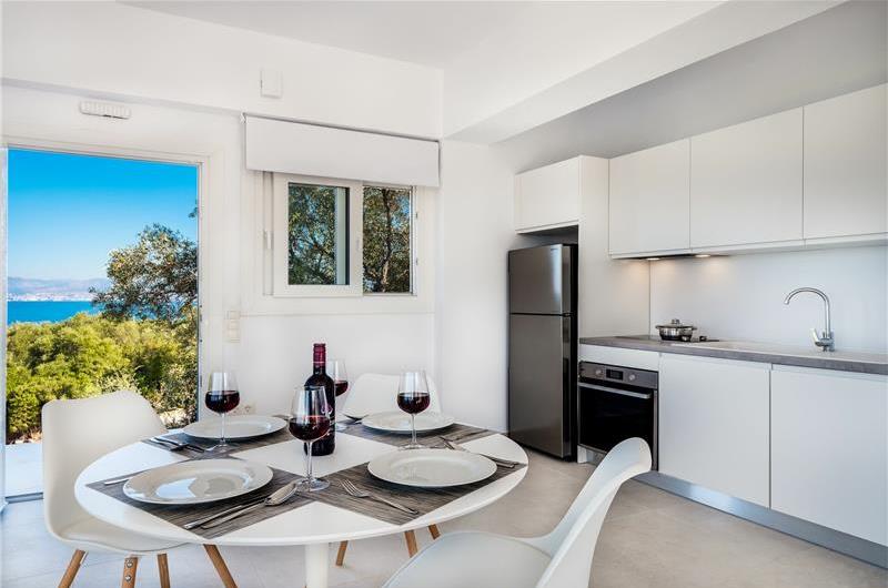 4 bedroom villa with pool and sea view in Perithia, Corfu, sleeps 9